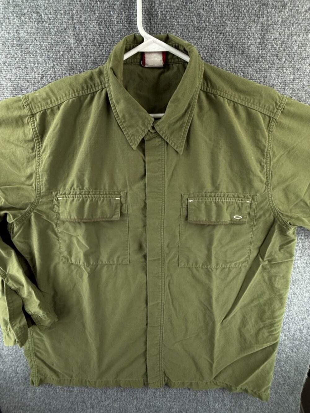Oakley Cotton Nylon Blend Shirt Pockets Outdoors Long Sleeve Fishing Hiking